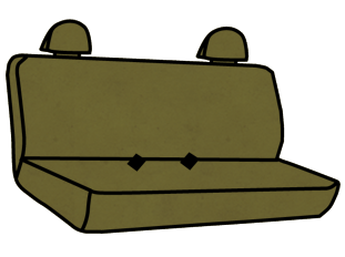 Chevy/GMC 1500/2500/3500 Cheyenne Bench Seat Covers with Adjustable Headrests