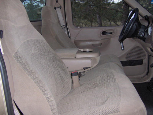Ford F-150/250/350 40/60 Front Seat Covers with Molded Headrests 1 Cup Console