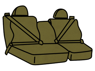 Ford F-150 40/60 Belted Front Seat Covers with Adjustable Headrests