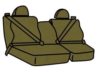 Ford F-150 40/60 Belted Front Seats with Adjustable Headrests