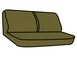 Ford F-150/250/350 Front Bench Seat Covers with a 50/50 Backrest