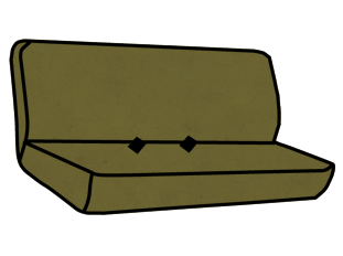 Ford F-150 Rear Bench Seat Covers with Belt in Seat