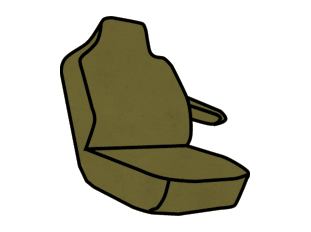Ford Bronco Captain Chair Seat Covers with Molded Headrests