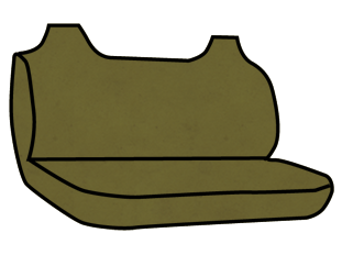 Ford F-150 Front Bench Seat Covers with Molded Headrests