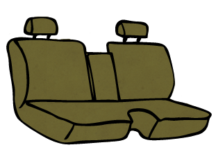 Toyota Tacoma Bench Front Seat Covers with a 40/60 Back and Armrest