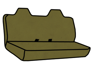 Toyota Tacoma Bench Seat with Molded Headrests